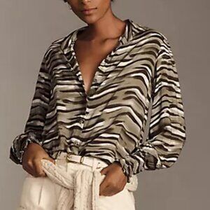 CLOTH & STONE (ANTHROPOLOGIE) tiger striped blouse